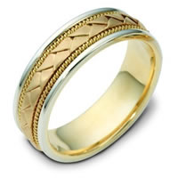 Item # 110021E - 18K Gold Hand Made Wedding Ring 