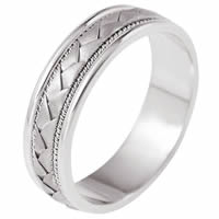 Item # 110031W - Hand Crafted Braided Wedding Band