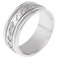 Item # 110051WE - Hand Made, Braided Wedding Band 