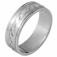 Item # 110091PP - Platinum Hand Made Wedding Band