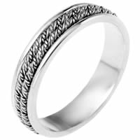 Item # 110141WE - 18 kt Hand Made Wedding Band 