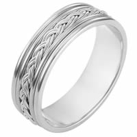 Item # 110161WE - 18 kt Hand Made Wedding Band 