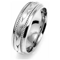 Item # 110261W - 14 kt hand made Braided Wedding Band 