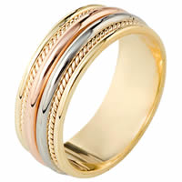 Item # 110341 - Tri-Color Gold Comfort Fit Wedding Band