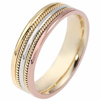 Item # 110511 - Tri-Color Gold Comfort Fit Wedding Band