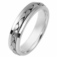 Item # 110701PP - Platinum hand made Wedding Band