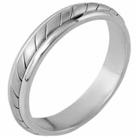 Item # 110921WE - 18K White Gold Comfort Fit, 4.5mm Wide Wedding Band