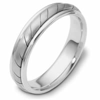 Item # 110931WE - 18K White Gold Comfort Fit,5.0mm Wide Wedding Band