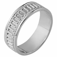 Item # 111041NW - 14 K White Gold Wedding Band