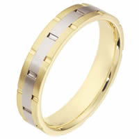 Item # 111121E - 18K Gold Comfort Fit, 5.0mm Wide Wedding Band