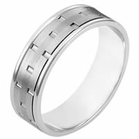 Item # 111161PP - Platinum hand made Comfort Fit Wide Wedding Band