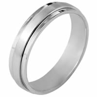 Item # 111251PP - Platinum hand made Comfort Fit Wedding Band