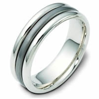 Item # 111311NTG - Wedding Ring, Titanium and 14 K Gold