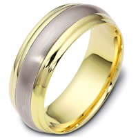 Item # 113801PE - Platinum-Gold Classic 7.5mm Wedding Band