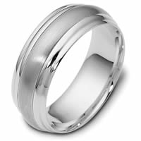 Item # 113801WE - 18K White Gold Classic 7.5mm Wedding Band