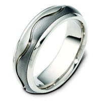 Item # 114081TG - Titanium & 14K Gold Wedding Ring