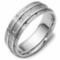 Item # 114251PP - Platinum Two-Tone 6.5mm Wide, Wedding Ring