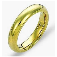 Item # 115011E - Yellow Gold 4.5mm Wide Comfort Fit Wedding Band