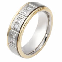 Item # 115641PE - Platinum-18K Gold Diamond Wedding Band