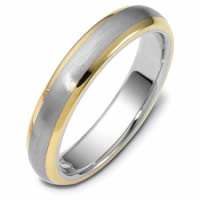 Item # 115751PE - Platinum-Gold, Comfort Fit Wedding Band