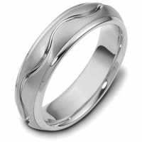 Item # 117141WE - 18K White Gold Hand Made Wedding Band