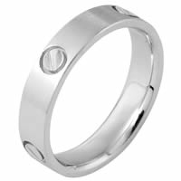 Item # 117181W - 14kt White Gold Wedding Ring