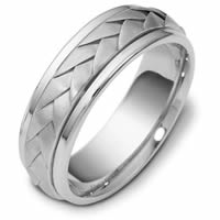 Item # 118081PP - Platinum Handcrafted Wedding Band