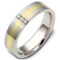 Item # 118551PE - Platinum-18K Gold Diamond Wedding Band