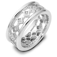 Item # 122221WE - 18K Diamond Wedding Band