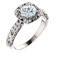 Item # 127659W - Sculptural Engagement Ring