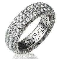 Item # 1374601PD - Palladium Pave Set Diamond Eternity Ring