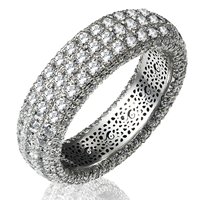 Item # 1374601WE - Diamond Eternity Ring 18K Gold Pave Set 