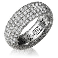 Item # 13746WE - 18K Pave Set Diamond Eternity Ring