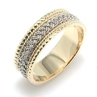 Item # 211167PE - Platinum and 18K Hand Made Wedding Band