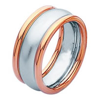 Item # 211301R - 14Kt Rose and White Gold Wedding Band
