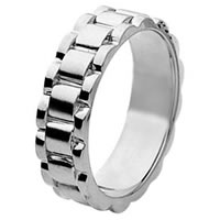 Item # 211371WE - 18Kt White Gold Wedding Band