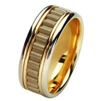 Item # 211431E - 18 Kt Two-Tone Wedding Band