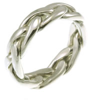 Item # 21476WE - 18K Celtic Braided Wedding Band