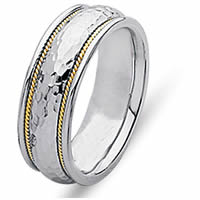Item # 21516E - 18 Kt Two-Tone Gold Wedding Ring