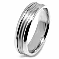 Item # 21524WE - Wedding Band, 18 Kt White Gold