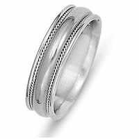Item # 21528WE - Wedding Ring, 18 Kt White Gold