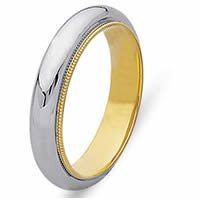 Item # 216885E - 18 Kt Two-Tone Wedding Band