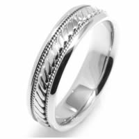 Item # 221629PP - Platinum Hand Crafted Wedding Band