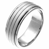 Item # 22481WE - 18 Kt White Gold Wedding Ring