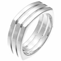 Item # 226071PP - Platinum Square Wedding Band 
