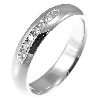 Item # 30104W - 14K Diamond Wedding Band