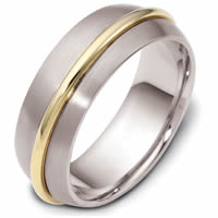 Item # 47560E - 18K Two-Tone Contemporary Wedding Ring