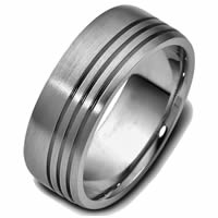 Item # 47693TI - Titanium Classic Carved Wedding Ring