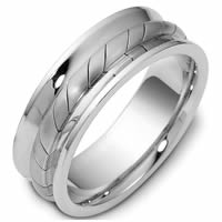Item # 47902WE - White Gold Contemporary Wedding Ring