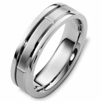 Item # 48238WE - White Gold Carved Classic Wedding Ring